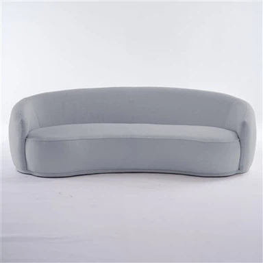 أريكة ركنية من الكتان الرمادي